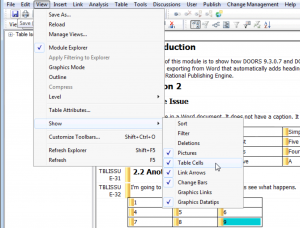 How to view invisible table headers